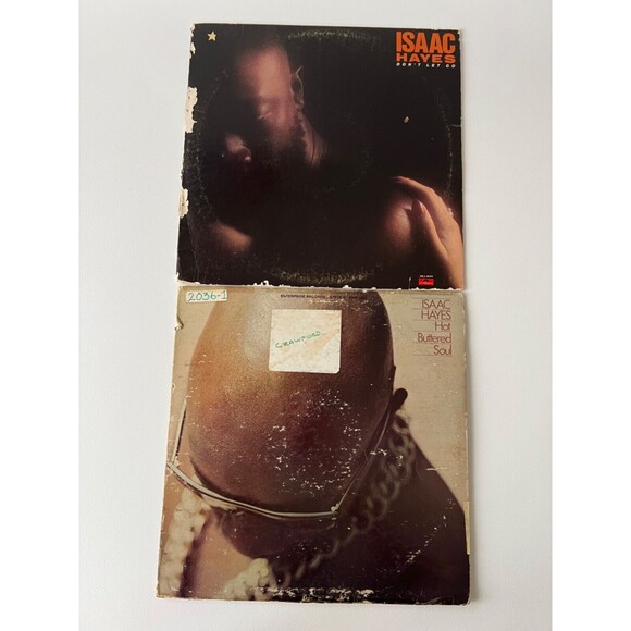 Isaac Hayes Don't Let Go Hot Buttered Soul LP Lot Cleaned G+/VG